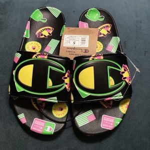 Champion Black Slides Sandals